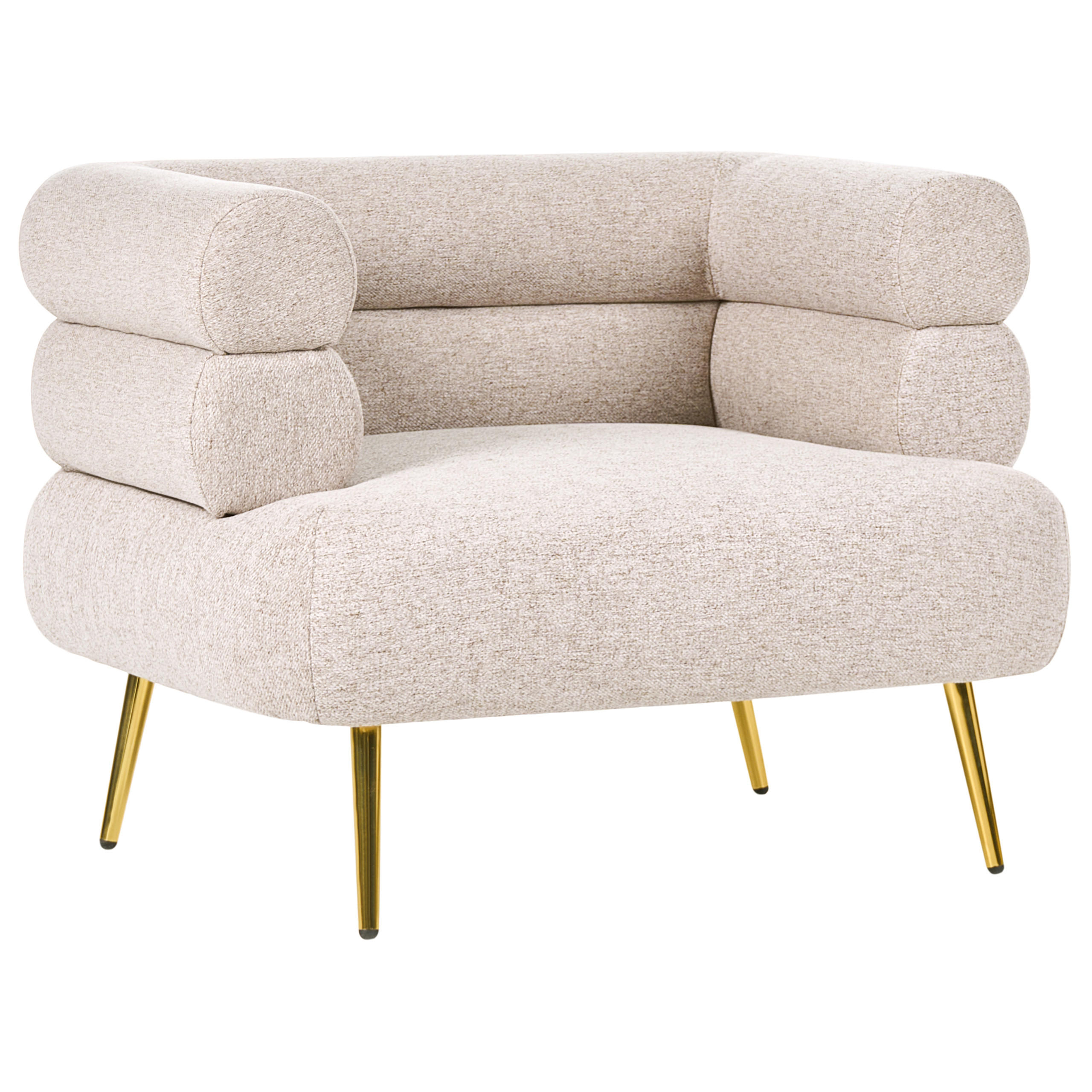 SESSEL Stoff Beige Bovik - Beige, Textil (90/68/74cm) - Beliani