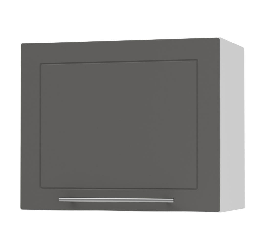 KLAPPHÄNGESCHRANK Kvantum W8/60 Graphit Matt / Weiß Matt 60 / 32,5 / 50cm - Graphitfarben/Weiß, Holz/Holzwerkstoff (60/50/32.5cm) - Feldmann-Wohnen