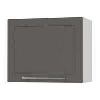 KLAPPHÄNGESCHRANK Kvantum W8/60 Graphit Matt / Weiß Matt 60 / 32,5 / 50cm - Graphitfarben/Weiß, Holz/Holzwerkstoff (60/50/32.5cm) - Feldmann-Wohnen