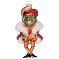 CHRISTBAUMSCHMUCK Frosch-Prinz Mehrfarbig 13cm (Glas / 1 Stk.) - Multicolor, Glas (7/13/5cm) - Krebs Glas Lauscha