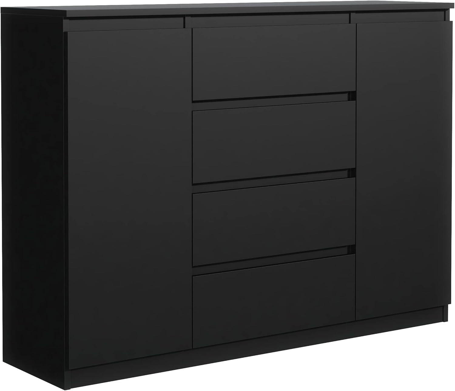 Mobelsta Kommode Schwarz 138.5x101.5x39 cm