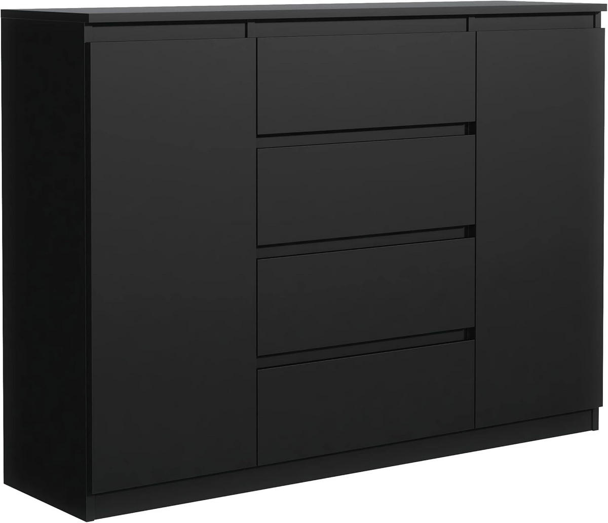 KOMMODE 140 Schwarz 138,5x39x101,5 cm - Schwarz, Holzwerkstoff (138.5/101.5/39cm) - Mobelsta