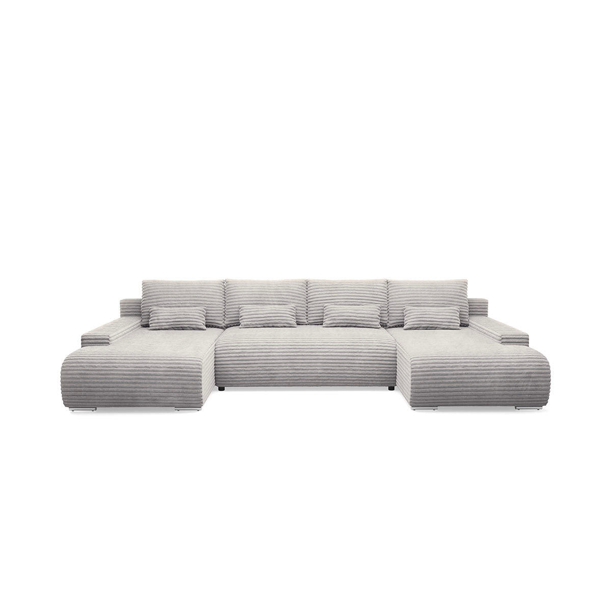 Petits-meubles Panoramasofa Hellgrau 350x85x172 cm