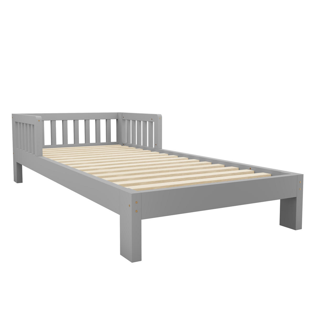 ETAGENBETT 90/200 cm Hochbett und Einzelbett, DE-41582, in Grau - Grau, Holzwerkstoff (90/200cm) - ComfortXL