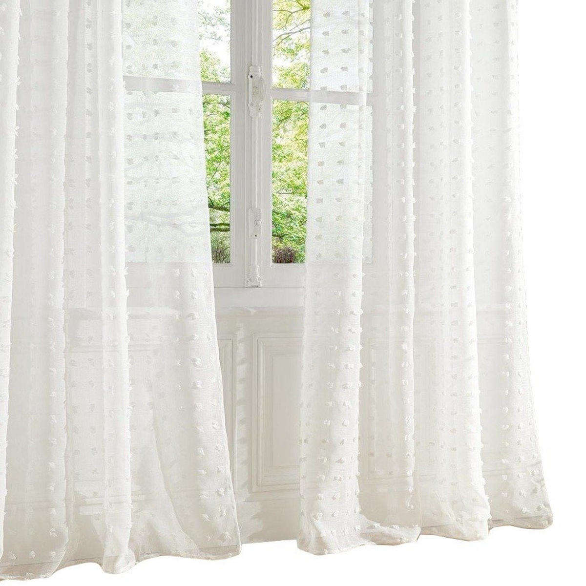 FERTIGVORHANG auf Rädern mit modischem Muster 240/140/240 cm - Weiß, Textil (140/240/240cm) - Atmosphera Createur d´interieur