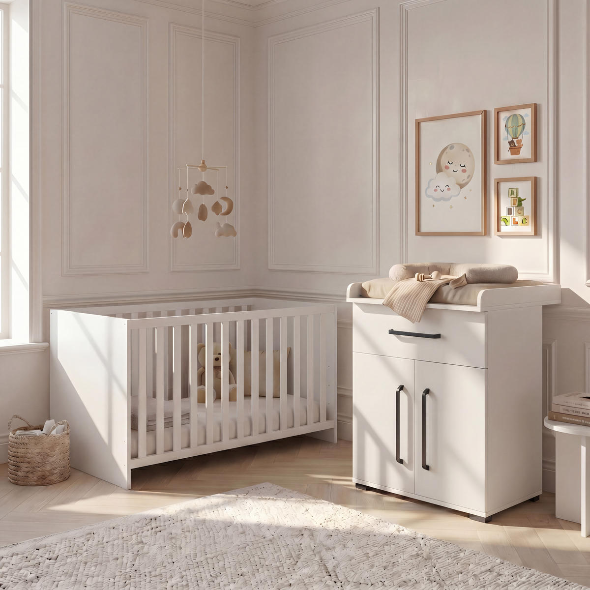 BABYBETT Essentials Weiß - Weiß, Holz/Holzwerkstoff (70/140cm) - arthur berndt