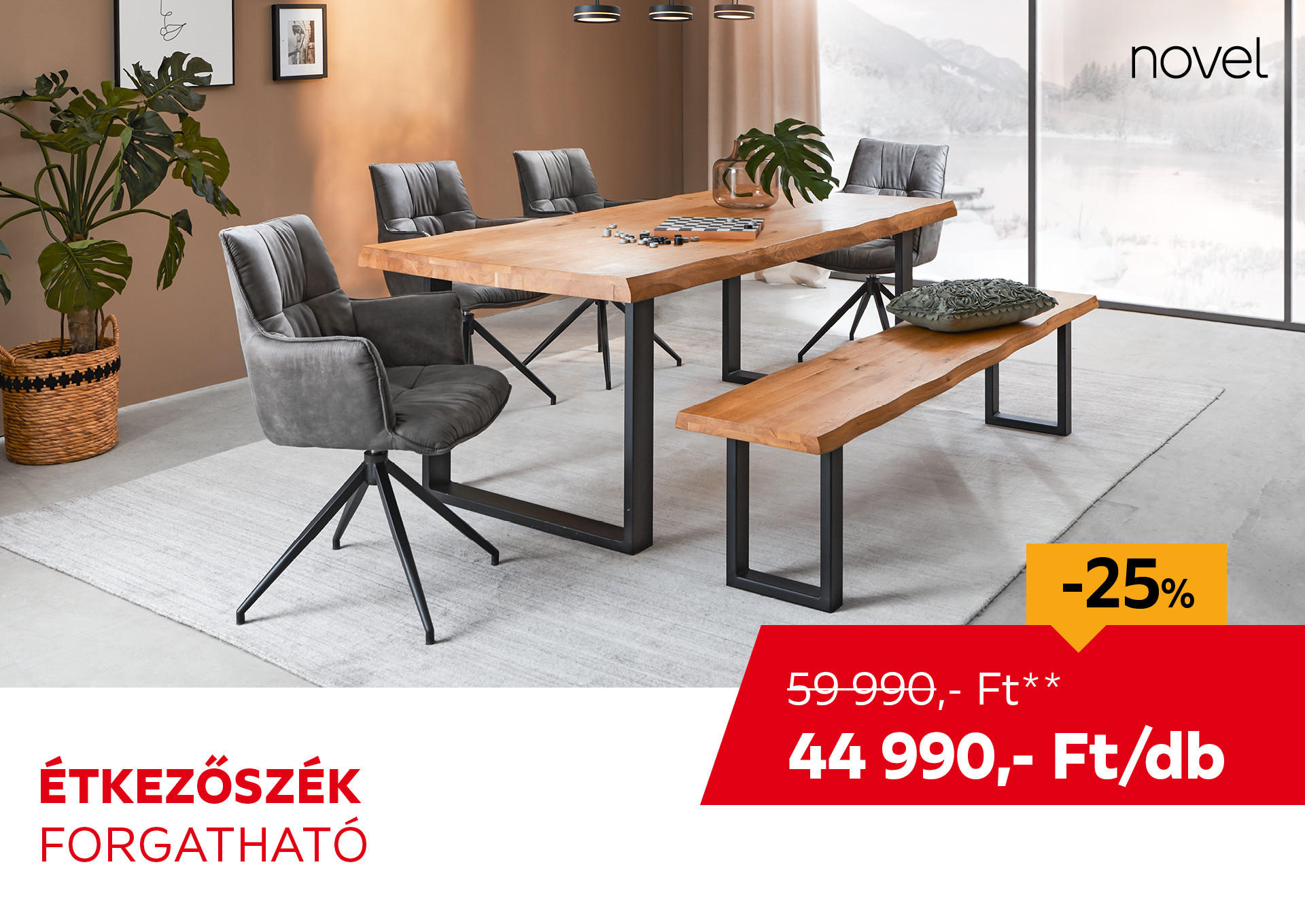 ÉTKEZŐSZÉK Kiemelt termék 59990 Ft.- helyett 44990 Ft.-