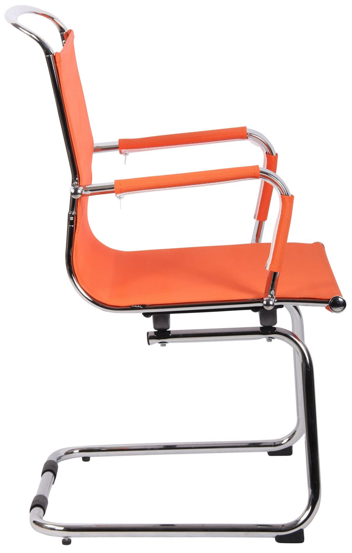 SCHWINGSTUHL Netzstoff orange - Chromfarben/Orange, Textil/Metall (58/94/48cm) - CLP
