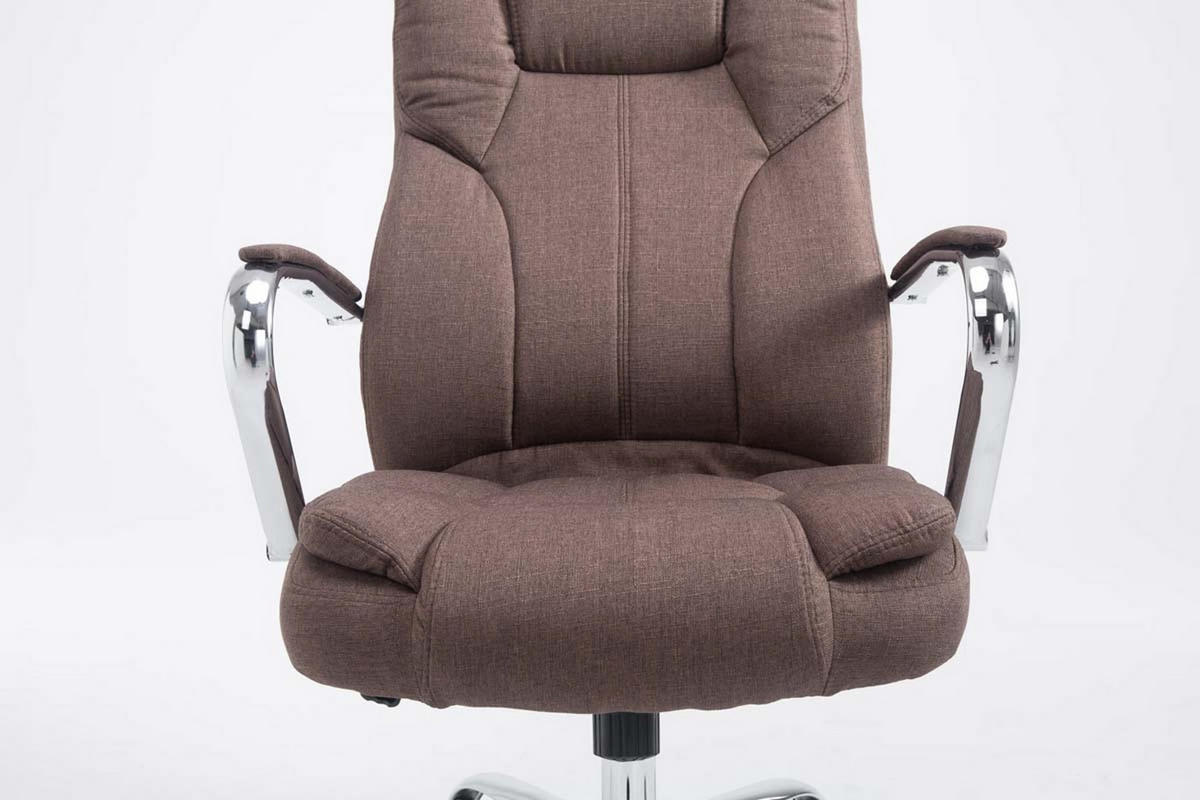 BÜROSTUHL Xavier Two, Stoffbezug Braun - Braun, Textil/Metall (62/125/70cm) - TPFLiving