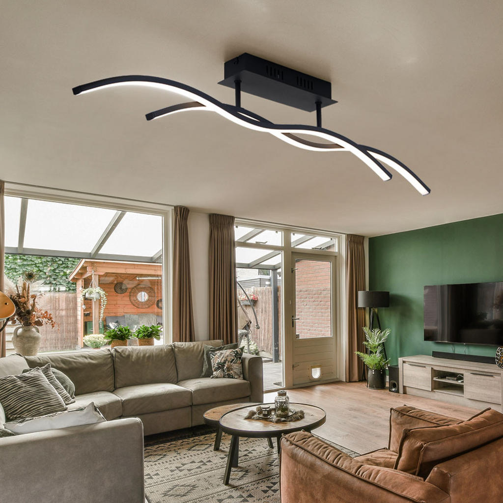 Thumbnail - Globo Lighting Led, Schwarz, Metall, 8x15.5x88 cm, Lampen & Leuchten, LED Beleuchtung, LED-Deckenleuchten