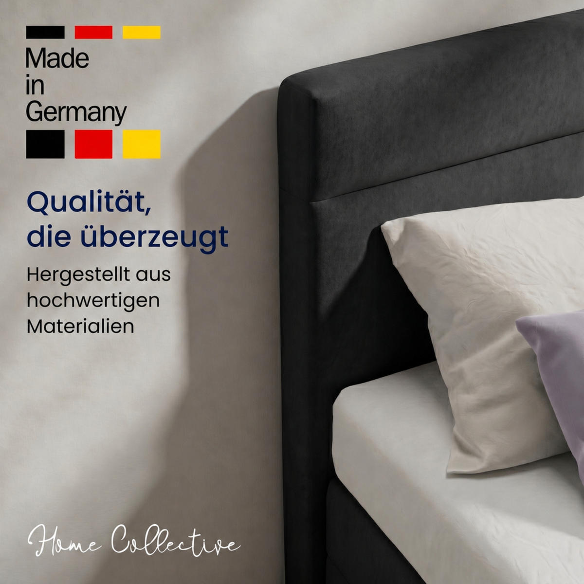 BOXBETT H2 Matratze 180x200 cm Schwarz - Schwarz, Textil (180/200cm) - Home Collective