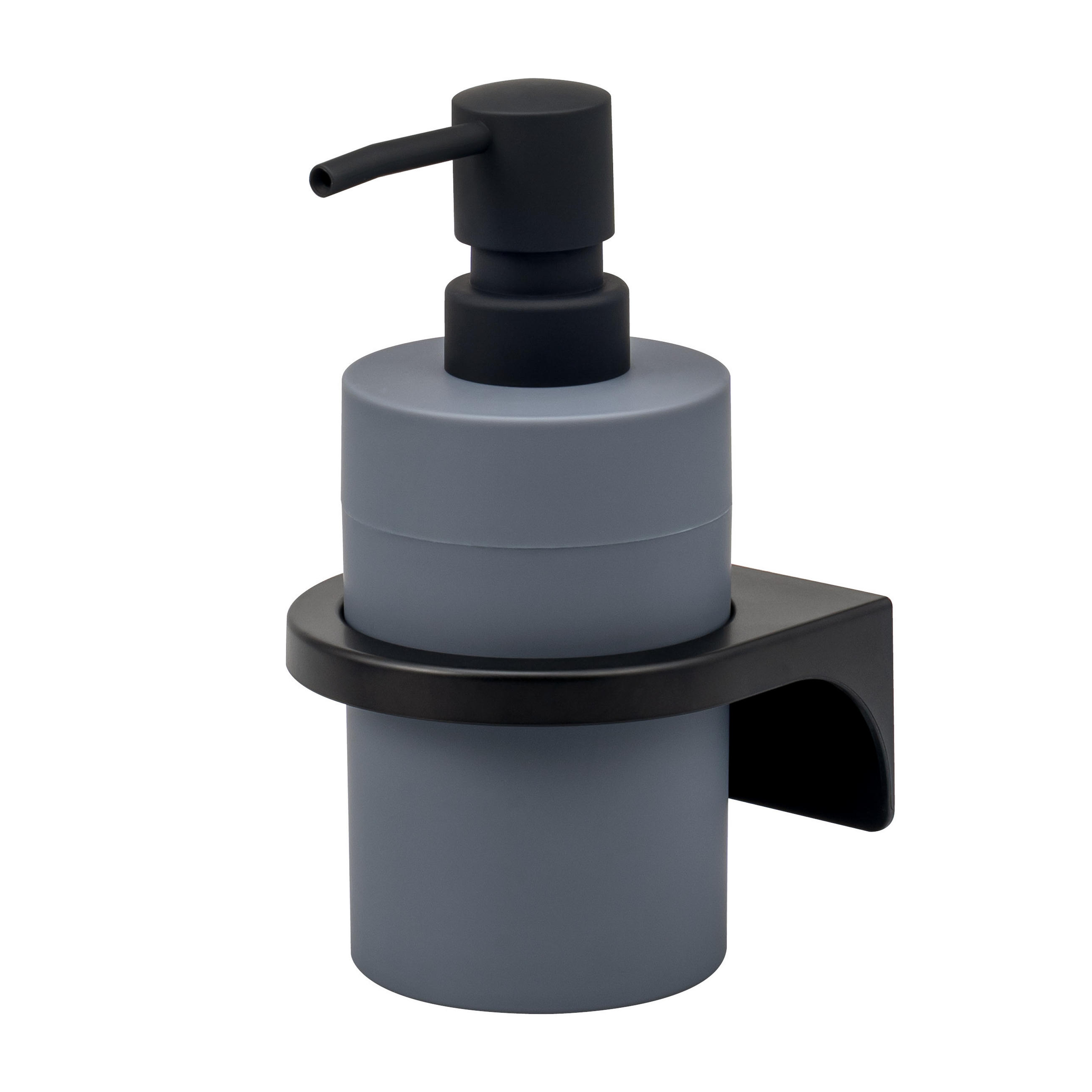 SEIFENSPENDER SAVONA Softtouch, grau, rund - Grau, Kunststoff (9/16/10.5cm) - bremermann