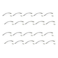 MÖBELGRIFFE Bombay, L160mm, 128mm Achsenabstand, Zamak, Nickel satiniert 20er-set - Silberfarben, Kunststoff (14/3/20cm) - EMUCA
