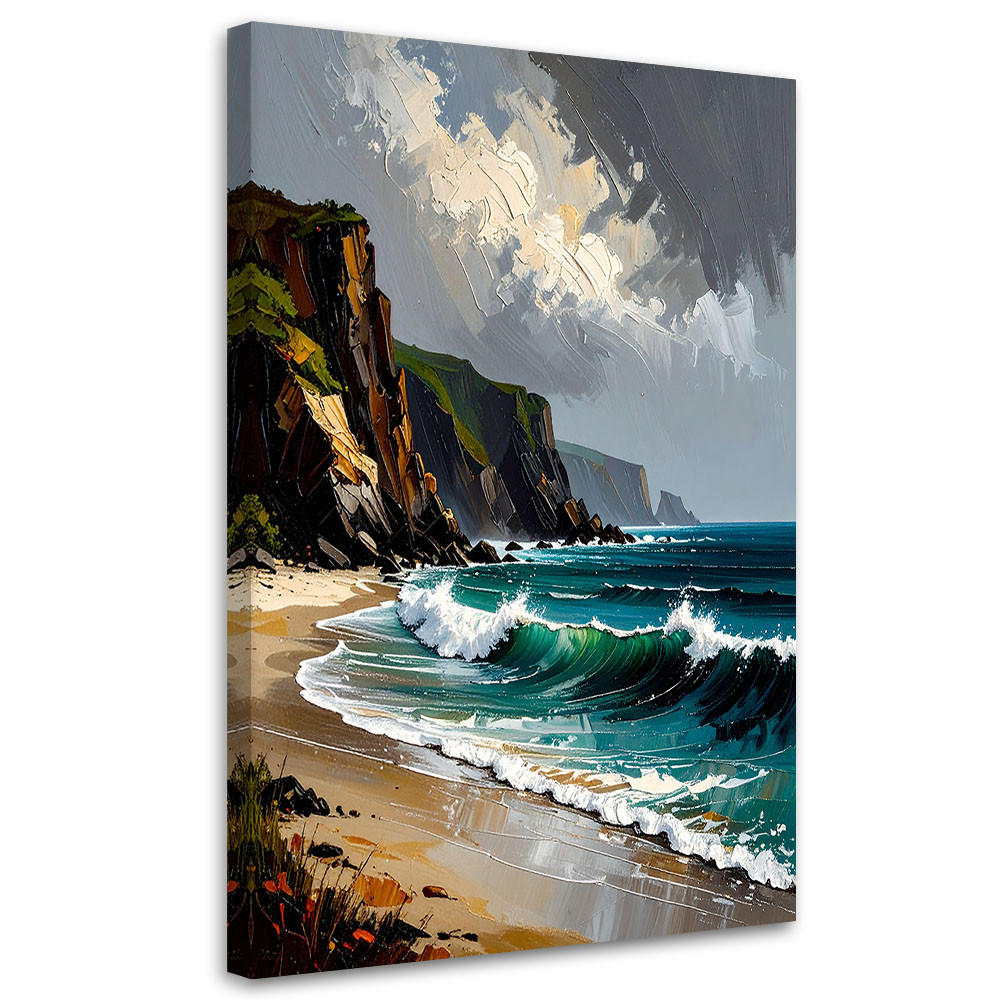 Feeby Leinwandbild Blau 80x120 cm
