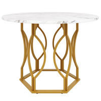ESSTISCH Goldfarben 100/100/76 cm - Goldfarben, Holz (100/100/76cm) - PANGIVO