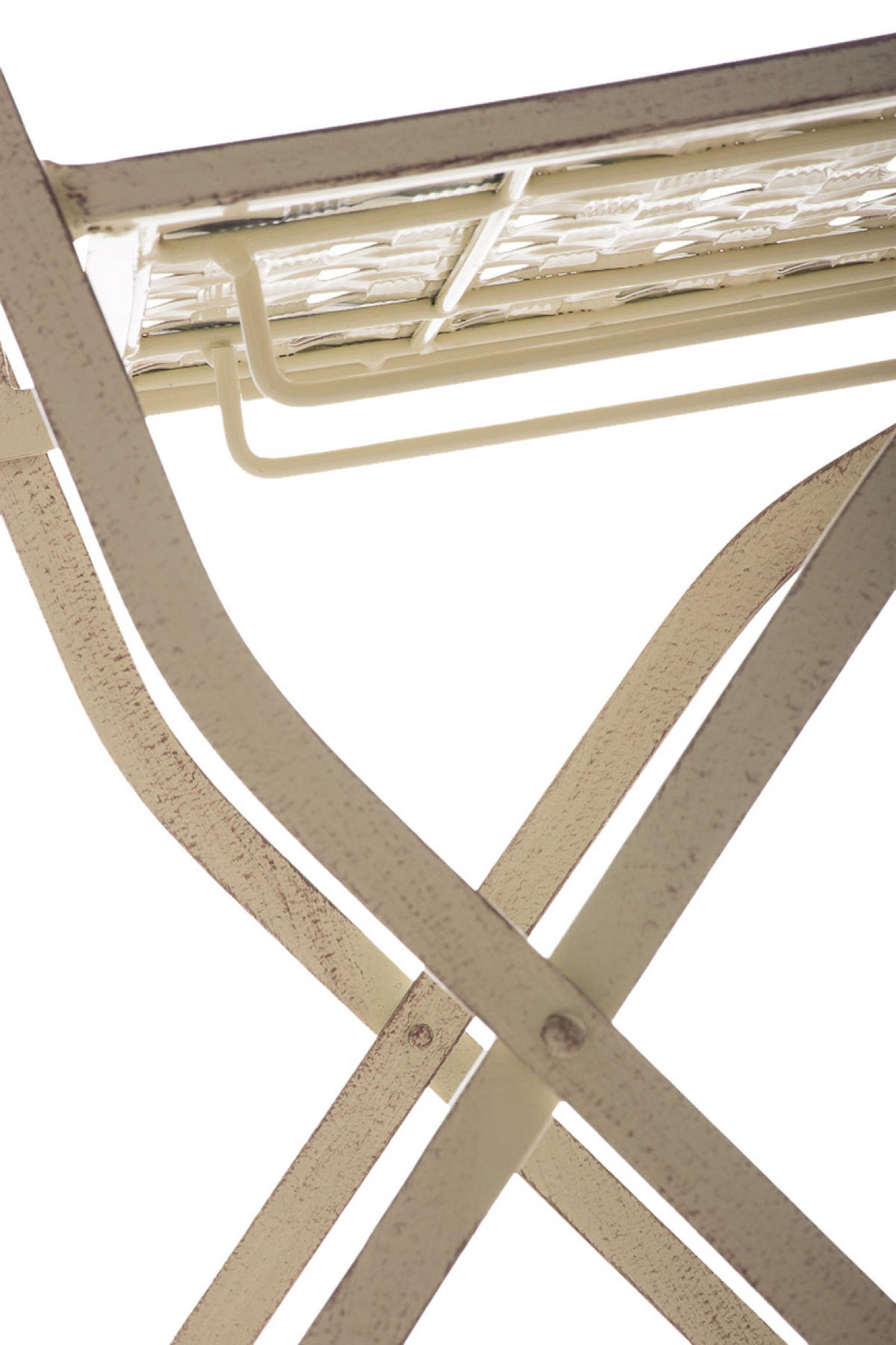 KLAPPSTUHL Asiri - 2er Set - antik-creme - Naturfarben, Metall (40/43/95cm) - TPFLiving