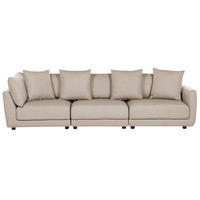3-SITZER-SOFA beige Sigtuna - Beige, Textil (300/86/102cm) - Beliani
