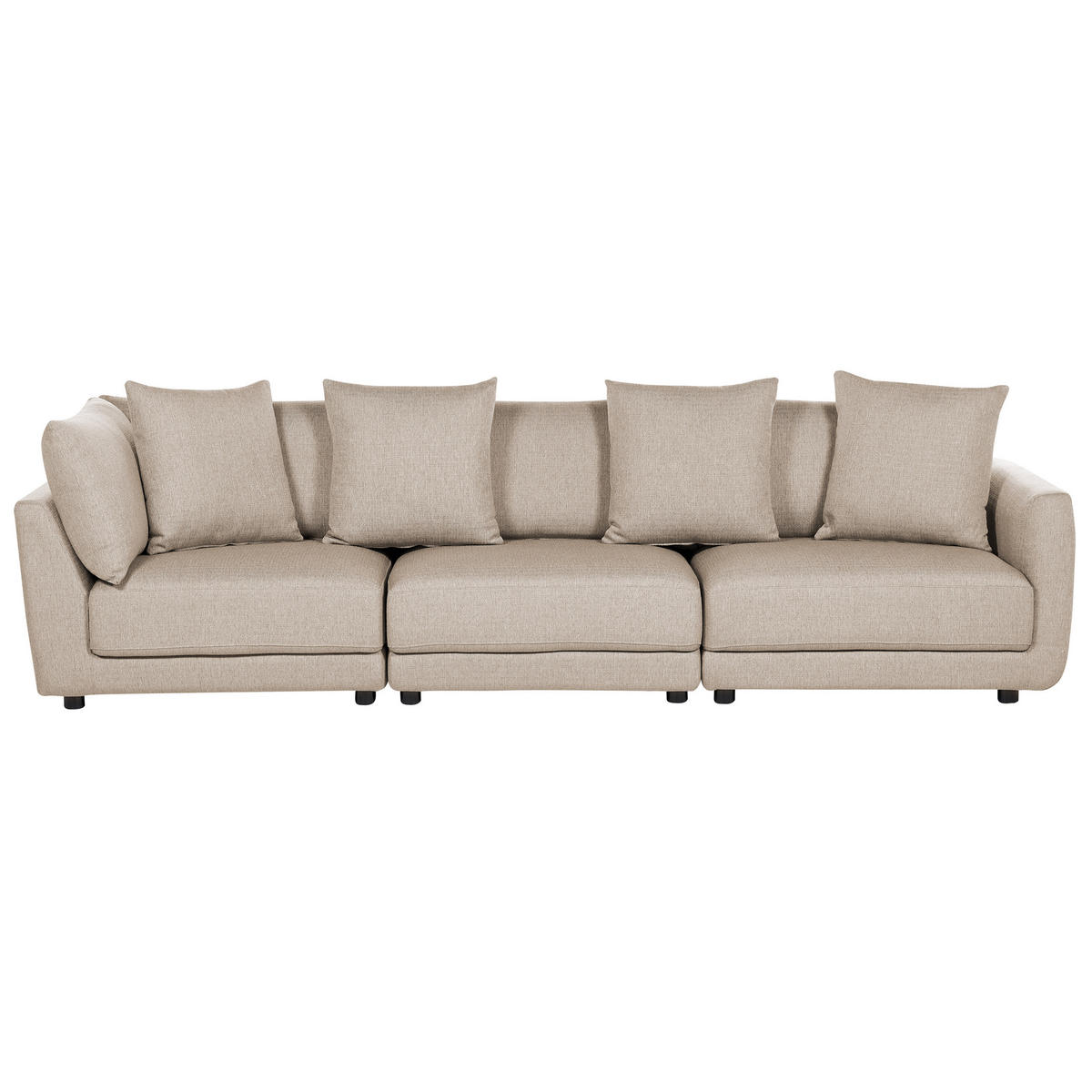 3-SITZER-SOFA beige Sigtuna - Beige, Textil (300/86/102cm) - Beliani
