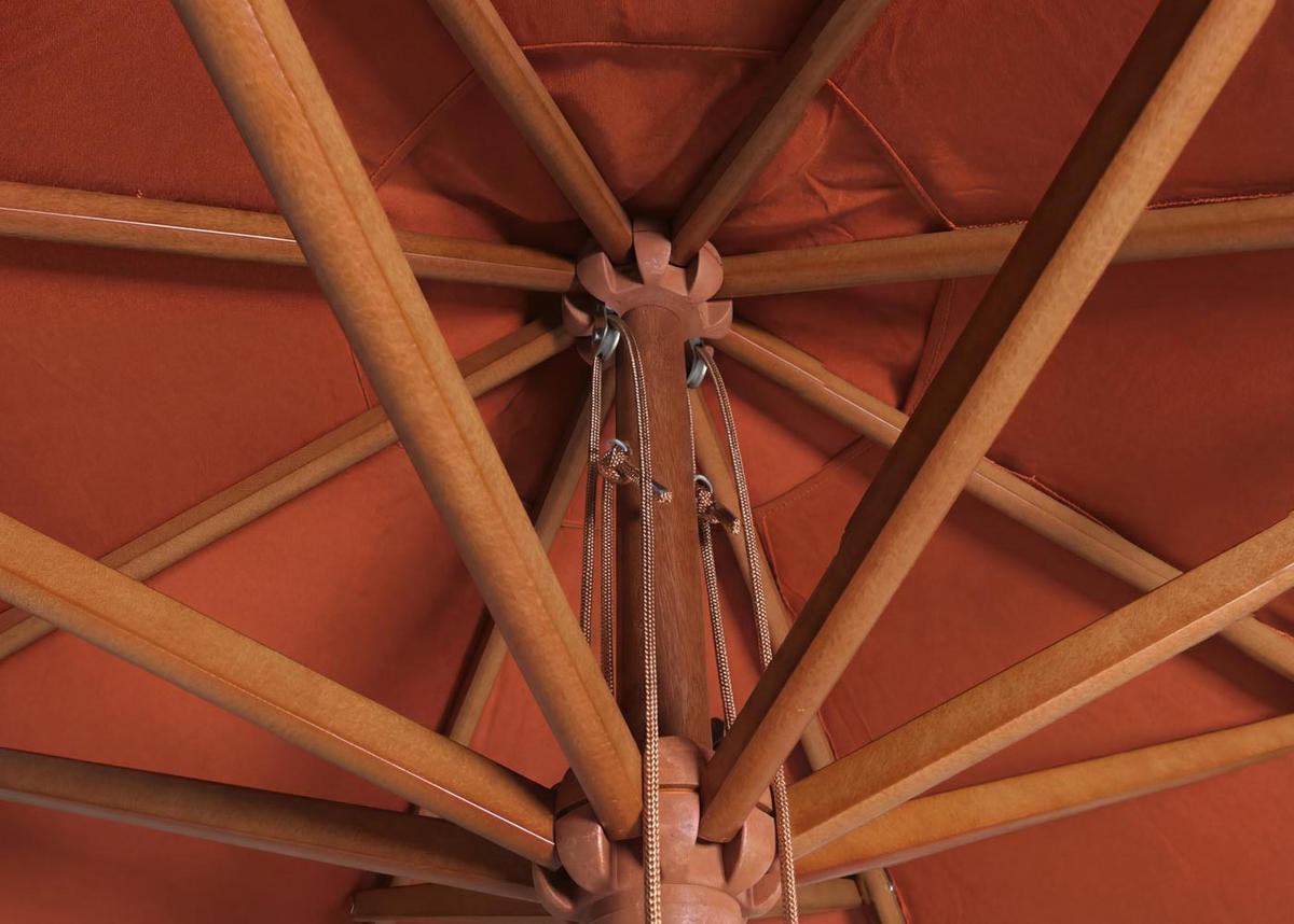 SONNENSCHIRM C57B Orange - Orange, Holz (300/300cm) - MCW