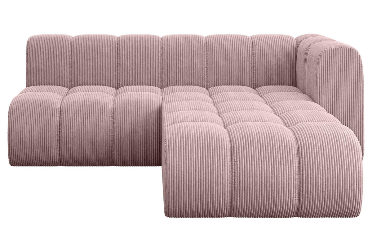 ECKSOFA modulares Sofa Darnel-L1 - 205x177x70 cm Rosa - Rosa, Holzwerkstoff/Textil (205/177cm) - ALTDECOR