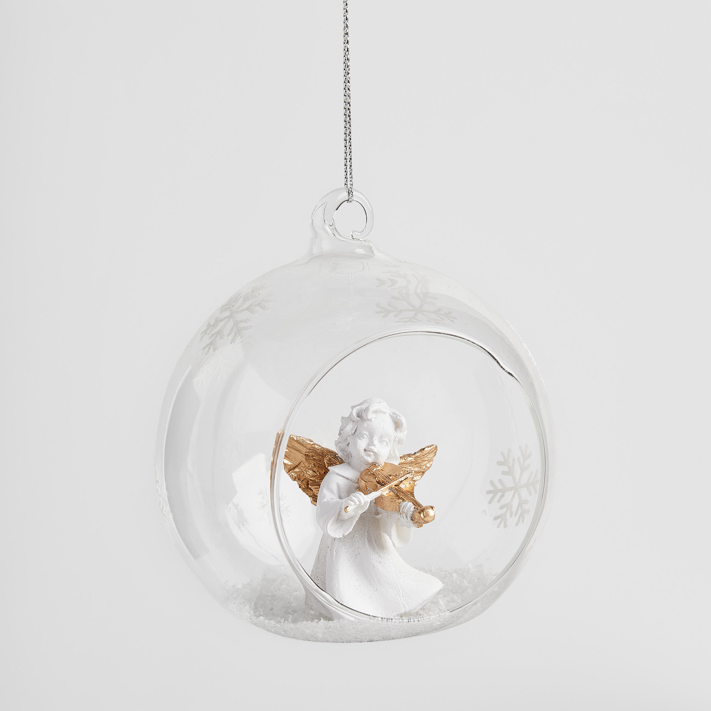 WEIHNACHTSKUGEL Glas CELESTIO, Ø100 mm, Transparent, Christbaumkugeln, Weihnachtsdeko Xmas, Christmas Deko - Transparent, Glas (10/10/10cm) - home&you