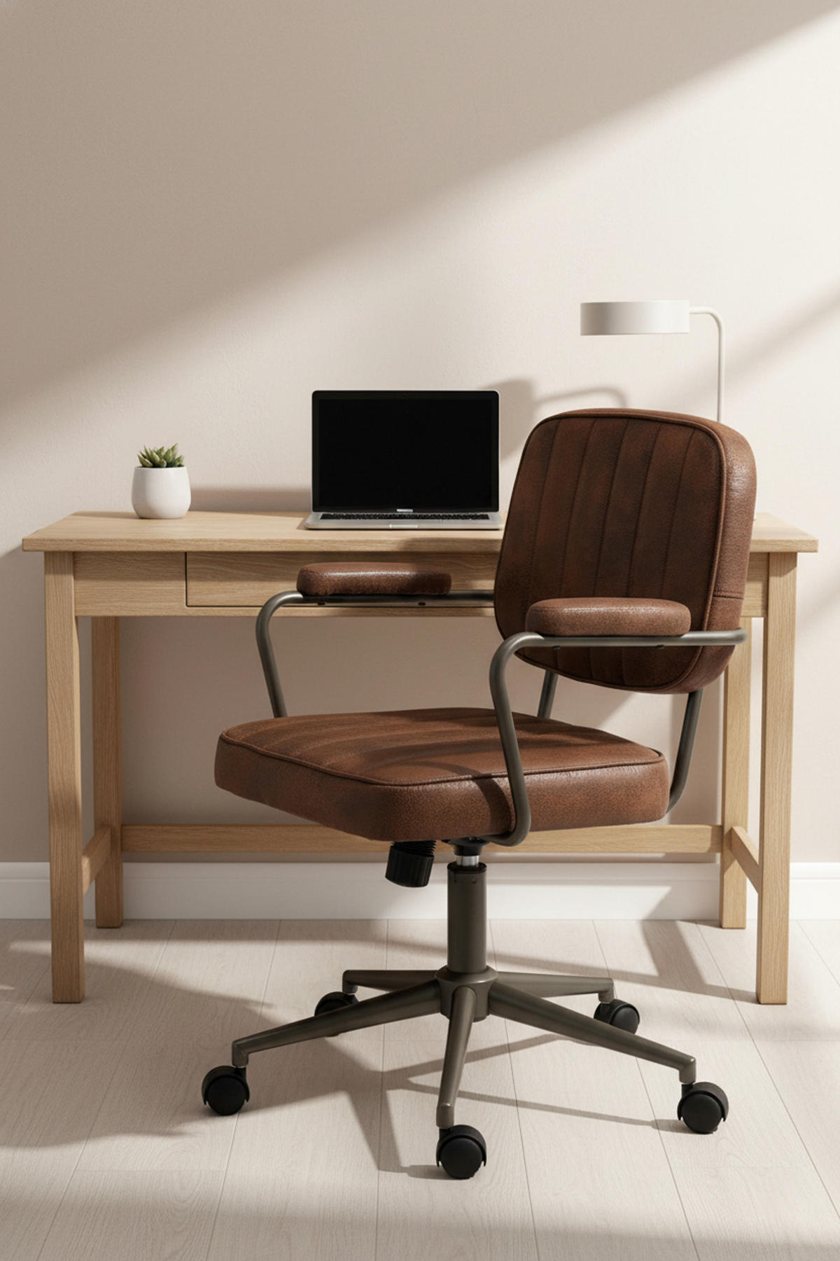 BÜROSTUHL Oxyde cognac - Cognac/Schwarz, Metall (61/98/63cm) - TPFLiving