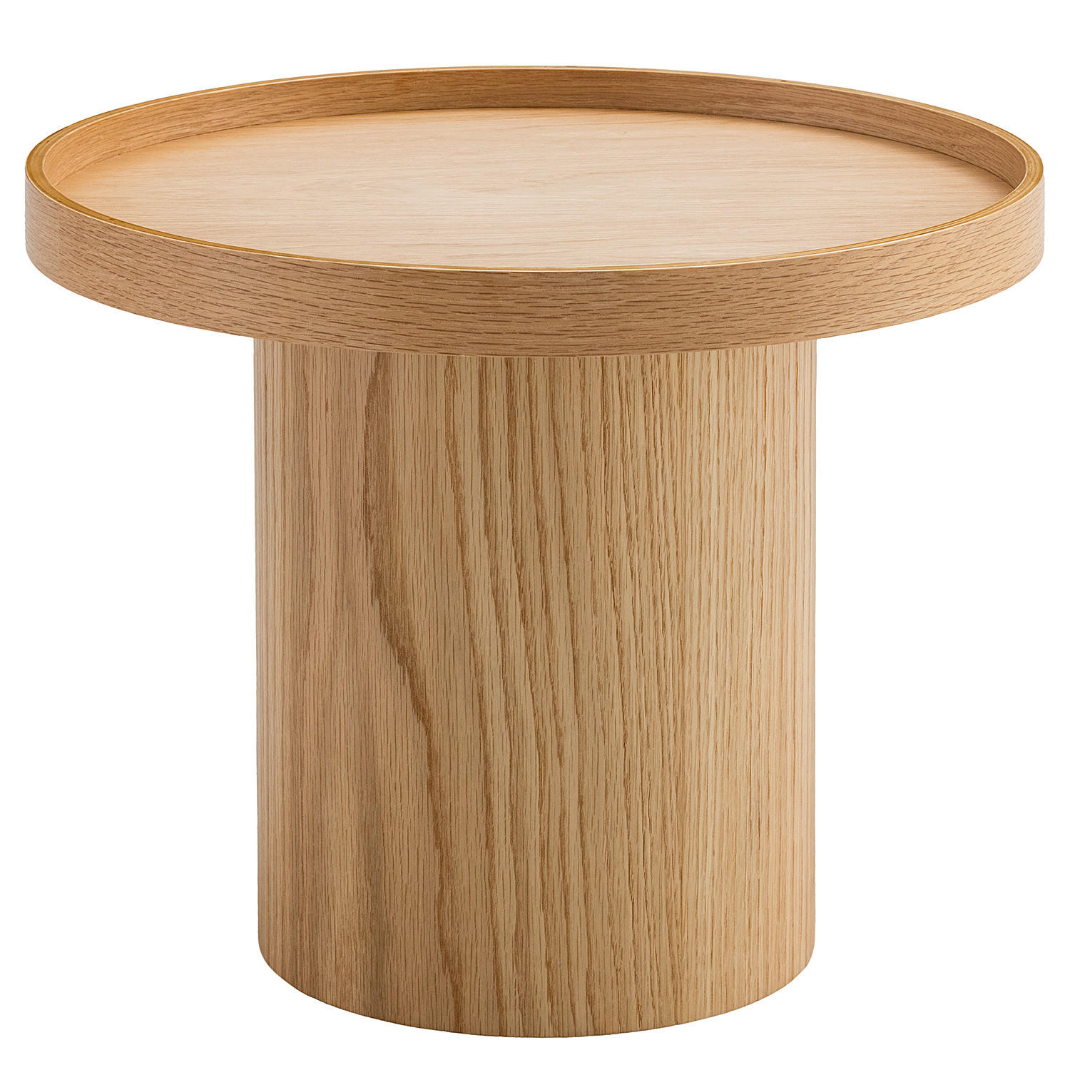 BEISTELLTISCH - Echtholzfurnier - Eichefarben, Holzwerkstoff (50/50/40cm) - home24