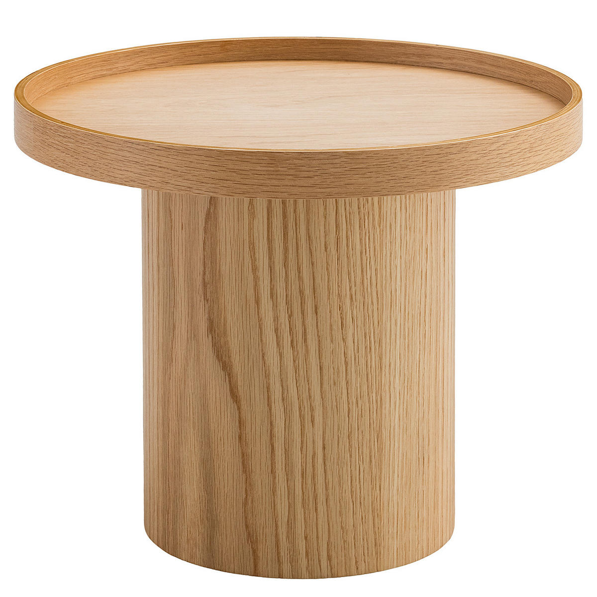 BEISTELLTISCH - Echtholzfurnier - Eichefarben, Holzwerkstoff (50/50/40cm) - home24