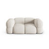 SOFA Loretto aus strukturiertem Stoff beige 2 Sitzplätze - Beige, Textil (100/68/180cm) - Cosmopolitan Design