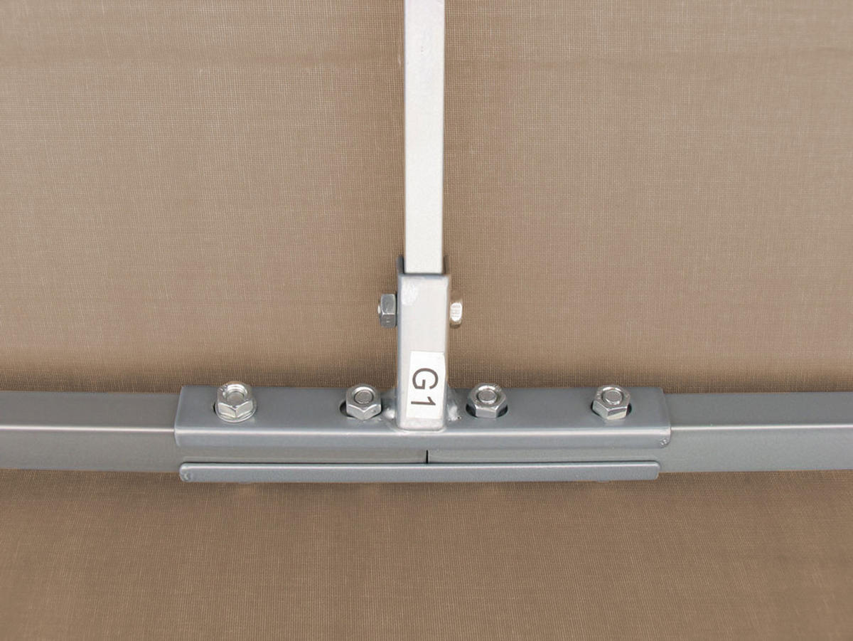 ALUOPTIK Pavillon 3x3m Anthrazit - Beige, Metall (300/256/300cm) - QUICK STAR