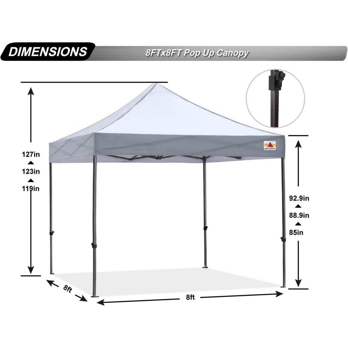 PAVILLON Grau 2,5 x 2,5 M - Grau, Metall (243.8/335.3/243.8cm)