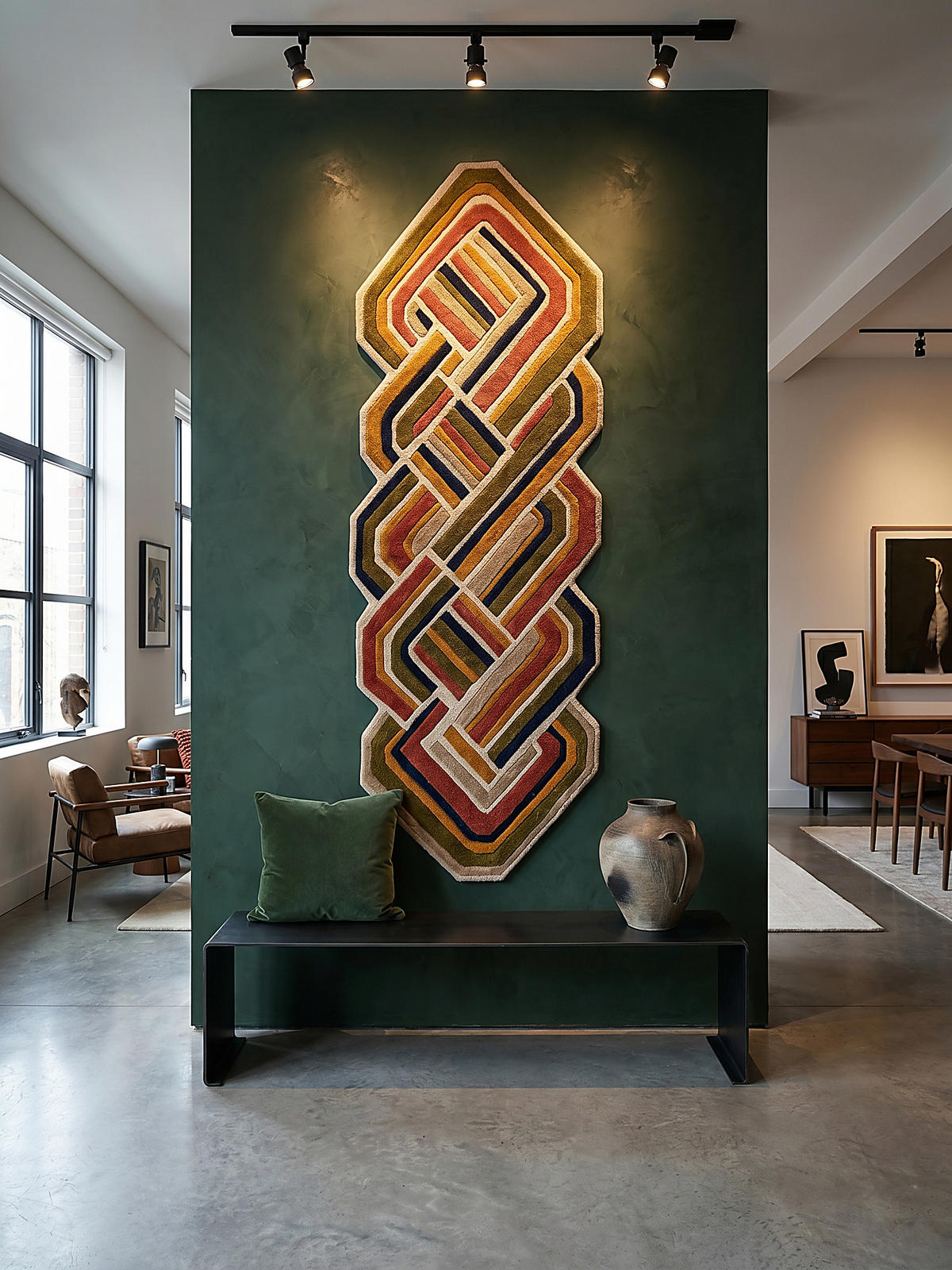 TEPPICH aus Wolle SOAR in Terrakotta, geometrisch, 80 x 300 cm - Rot, Textil (80/300cm) - KADIMA DESIGN