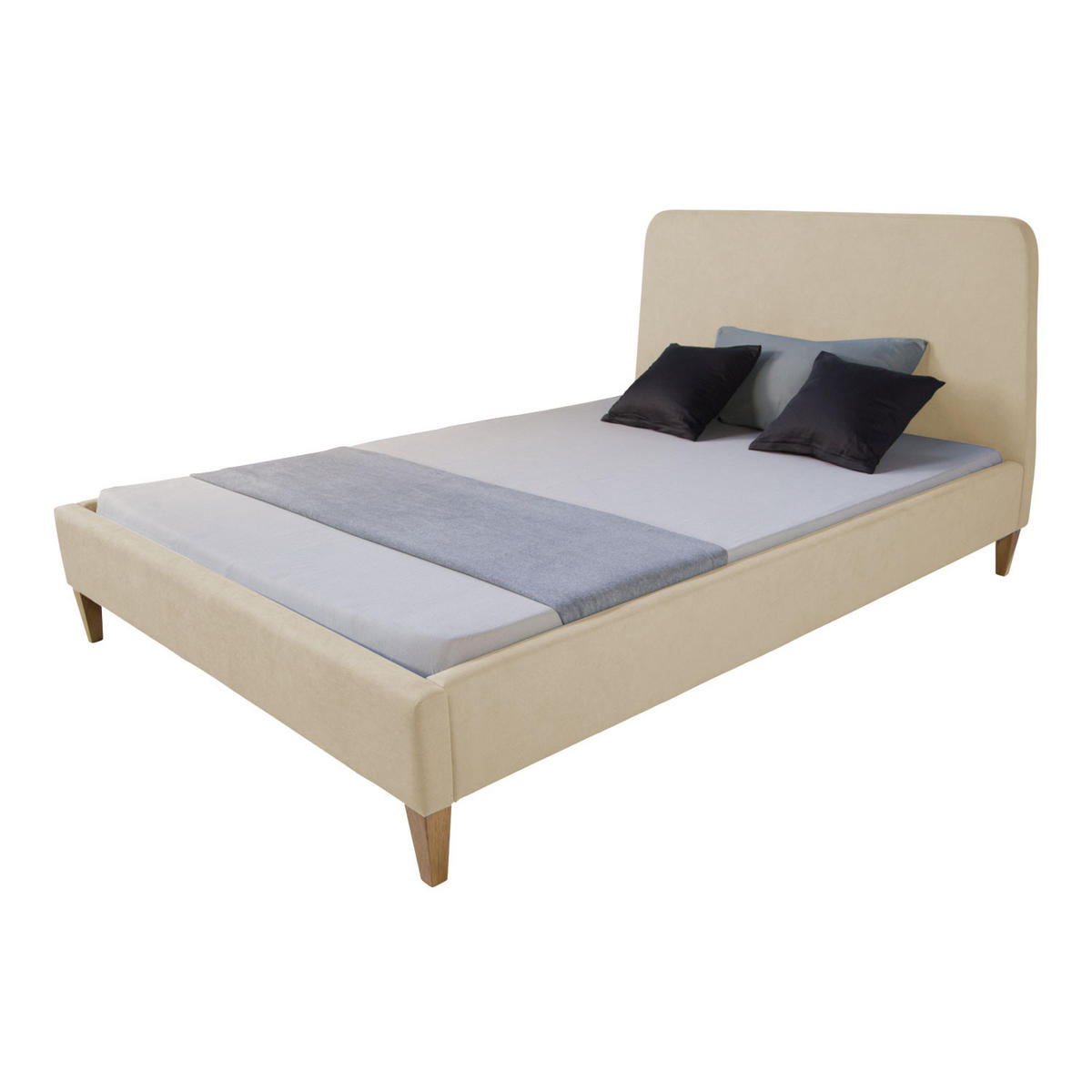 POLSTERBETT mit Lattenrost 140/200 cm in Beige - Beige, Textil (140/200cm) - Homestyle4u