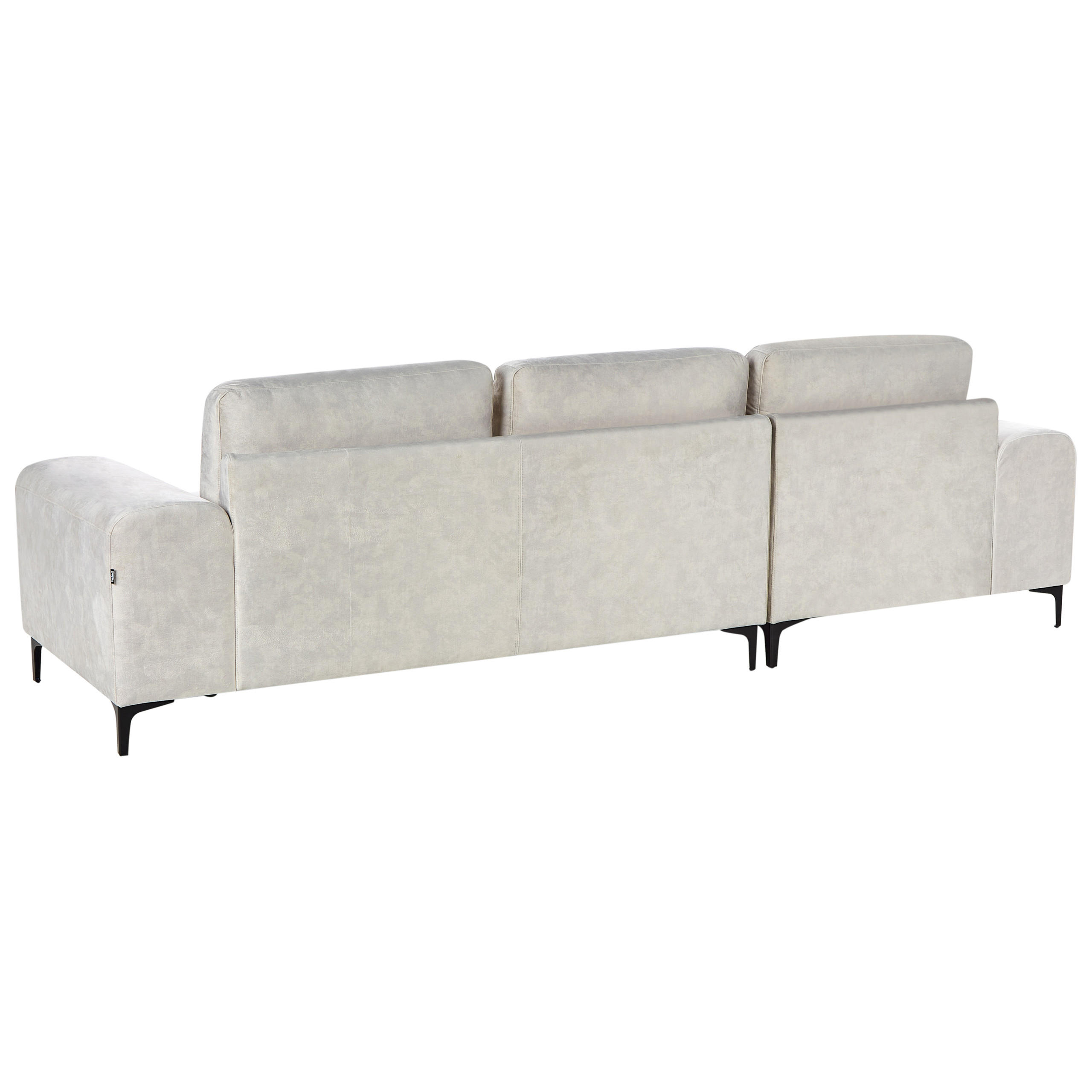 Beliani Ecksofa Beige, Schwarz 290x148 cm