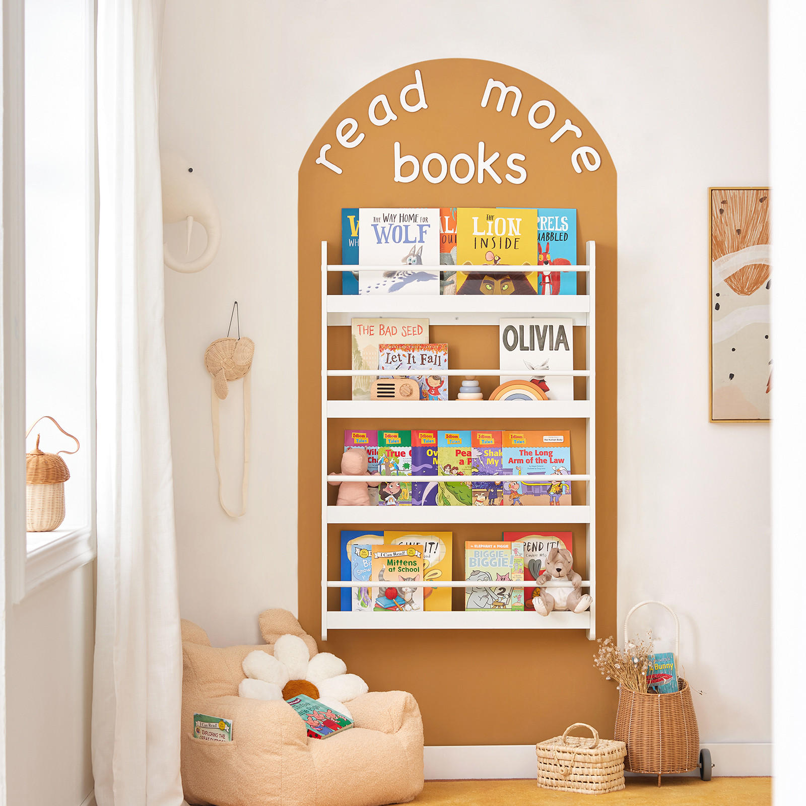 KINDERREGAL Weiß - Weiß, Holz/Holzwerkstoff (80/118/12cm) - SoBuy