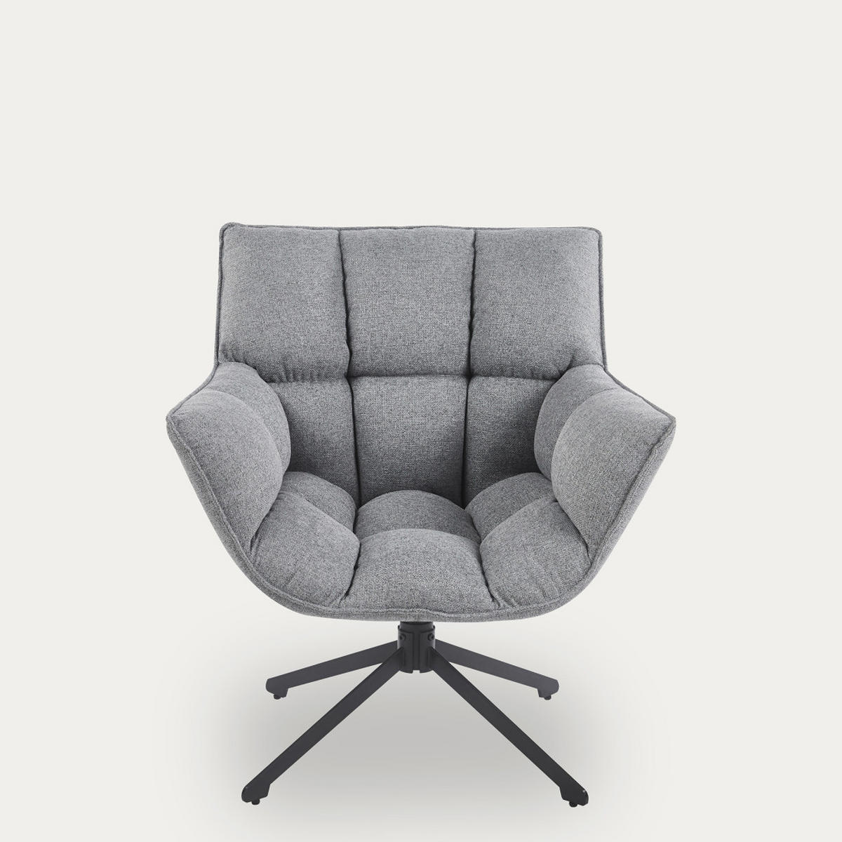 SESSEL Abyss Grau 82 cm x 92.5 cm - Grau, Textil (82/92/74cm) - Kenay Home