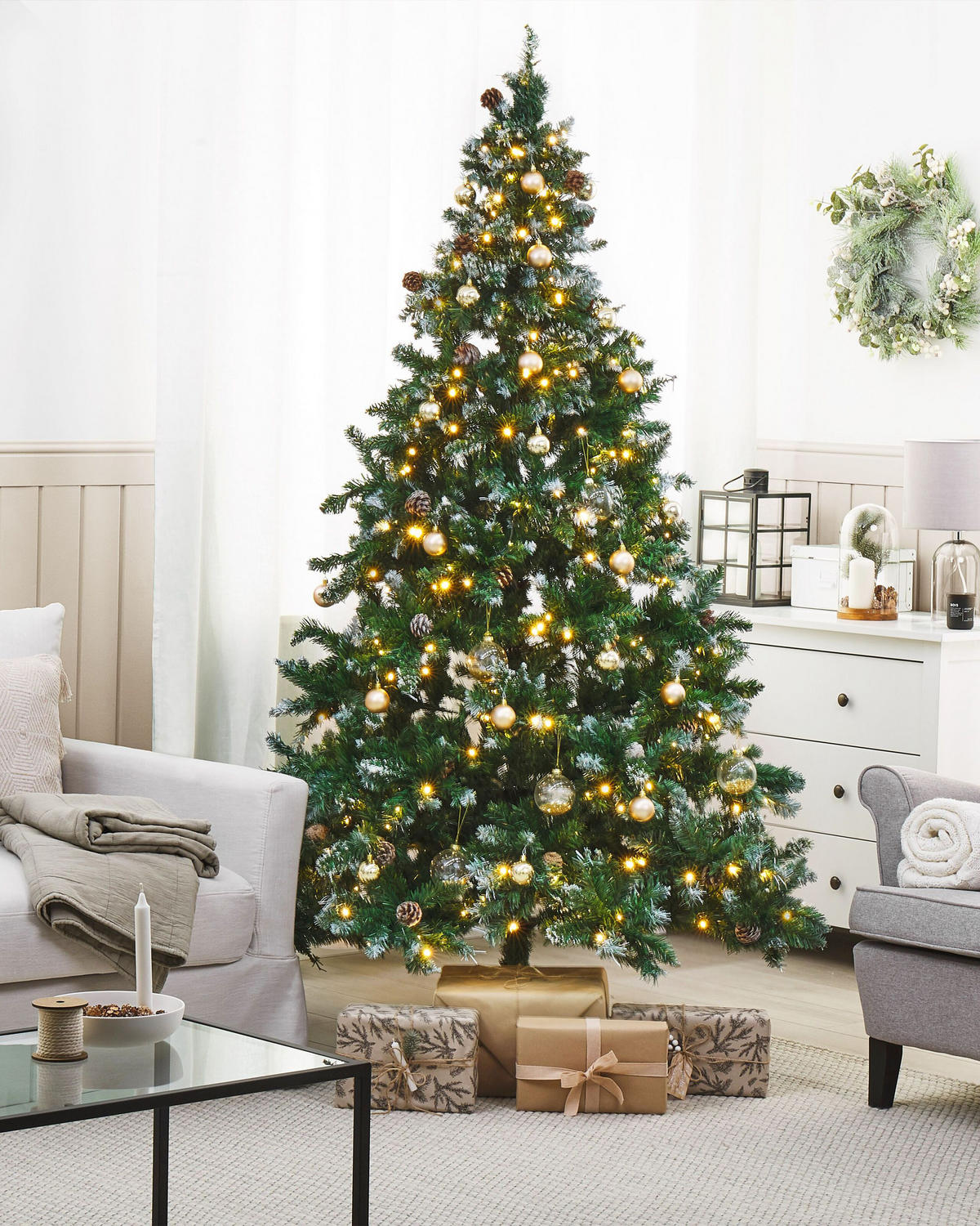WEIHNACHTSBAUM 210 cm Grün Palomar - Grün, Kunststoff (210cm) - Beliani