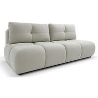 SOFA Hellgrau MILA Ausziehbar Ohne Armlehnen Bouclé - Grau, Textil (214/89/104cm) - Sepro Meble