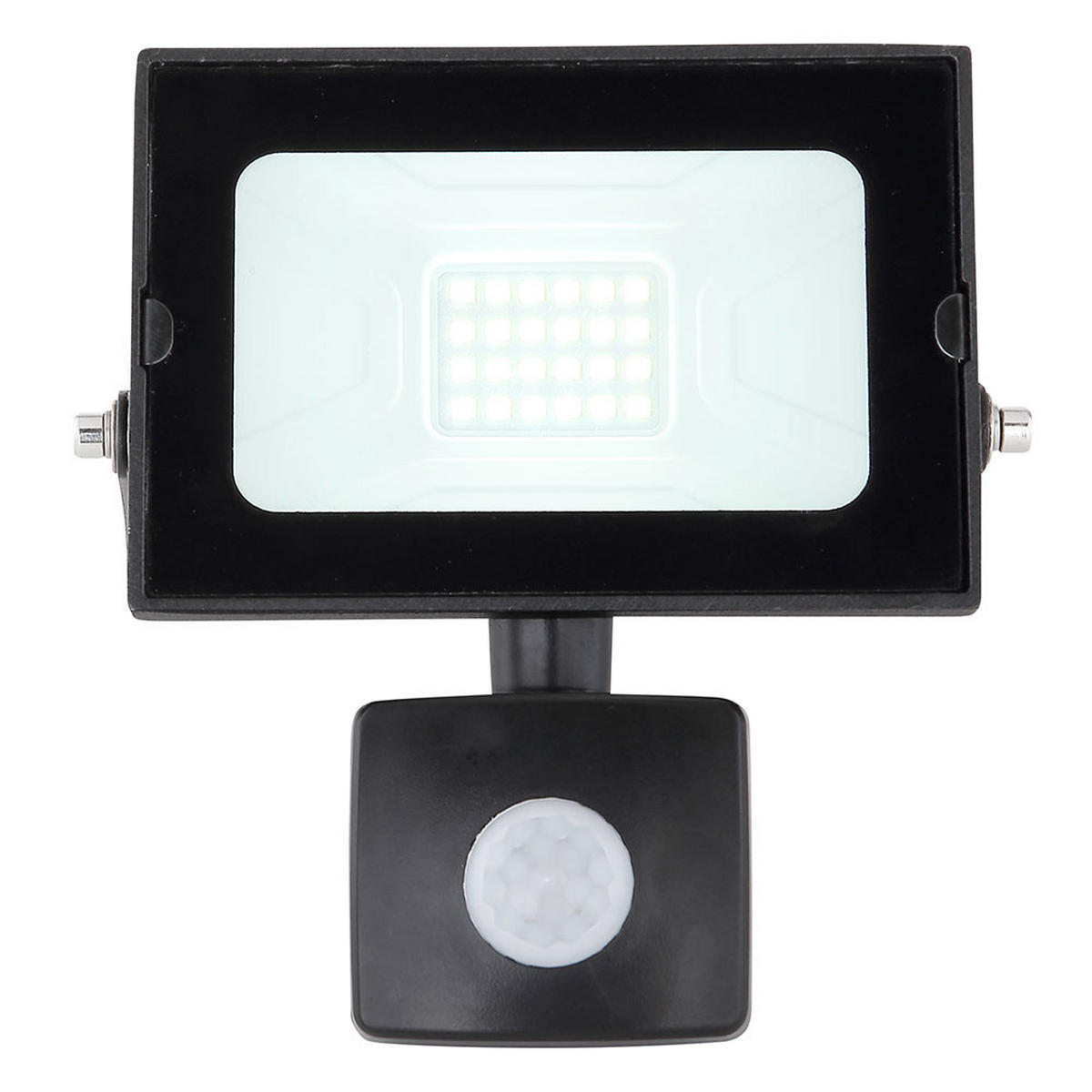 LED AUSSENLEUCHTE Baustrahler Schwarz - Schwarz, Glas (13/11/13cm) - Globo Lighting