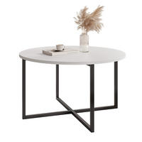 COUCHTISCH BESARO 75/47 cm runden, Schwarz / Weiß - Schwarz/Weiß, Metall (75/75/47cm) - Idohome