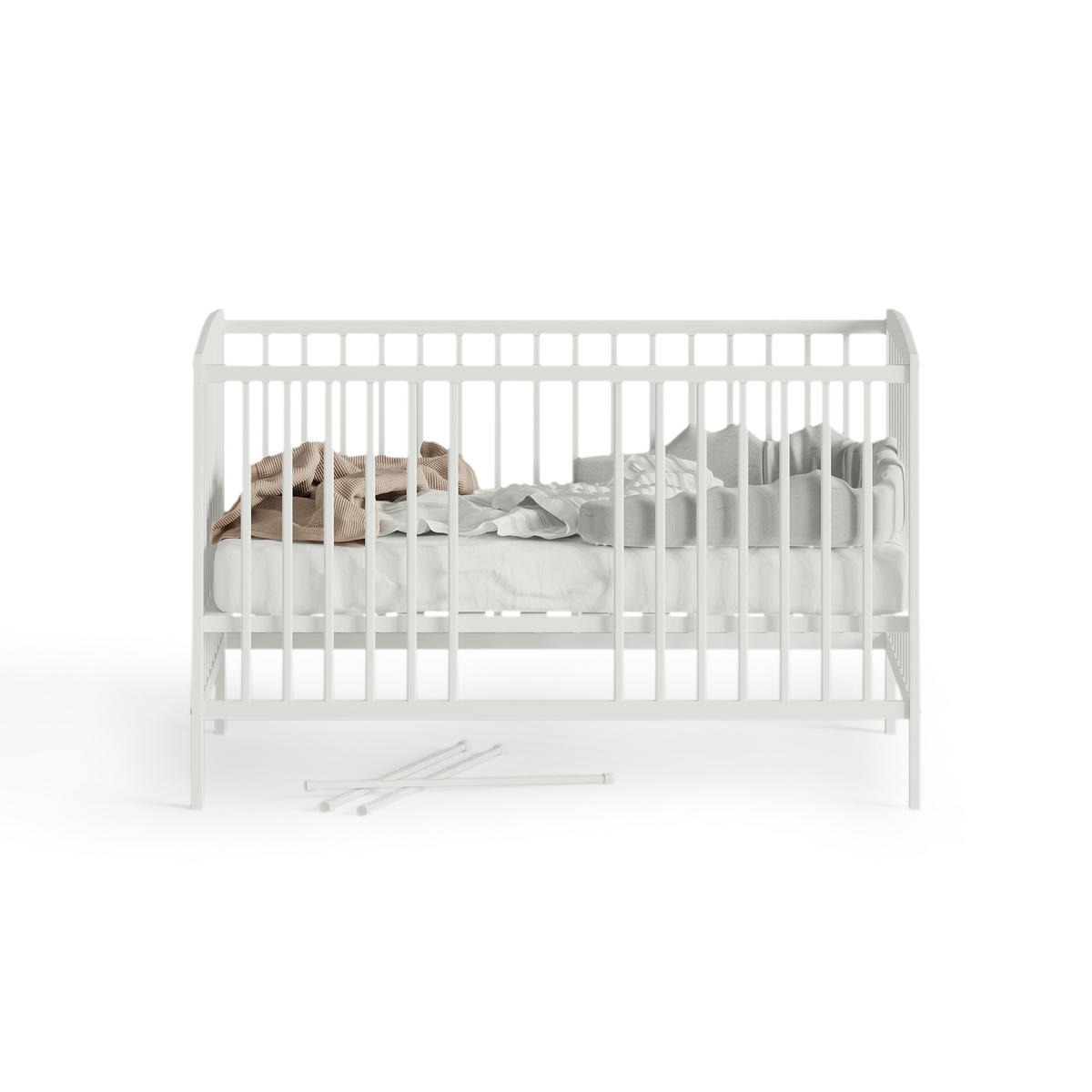 BABYBETT Nöa mit Matratze - Weiß, Holz (60/120cm) - kiki design
