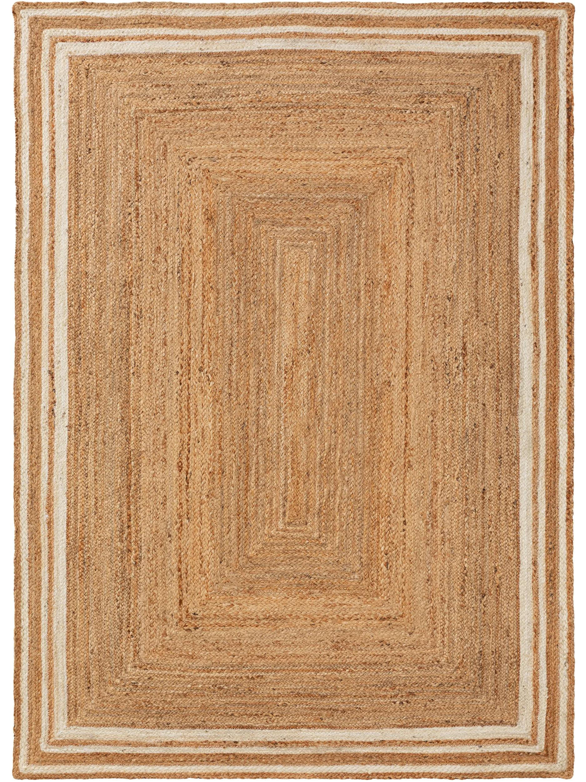 JUTETEPPICH Jutta Weiß 120x170 cm - Weiß, Textil (120/170cm) - benuta Pure