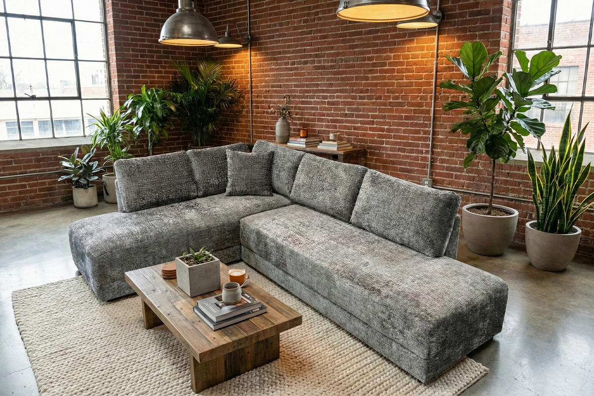 SCHLAFSOFA SADIRA Grau Flachgewebe - Schwarz/Grau, Kunststoff/Textil (288/209cm) - KAWOLA