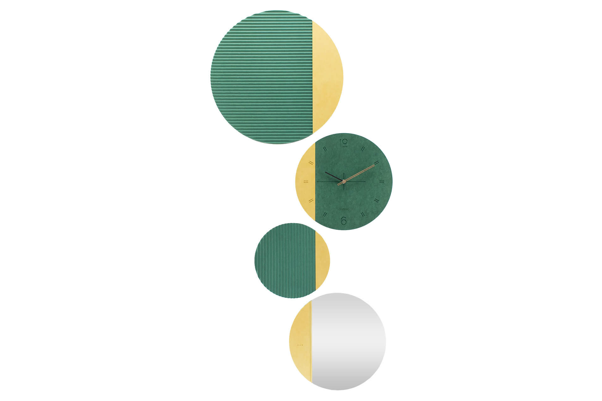 WANDUHR Design Grün 55/134 cm - Grün, Glas/Holzwerkstoff (4.15/133.9/1cm) - ONZENO