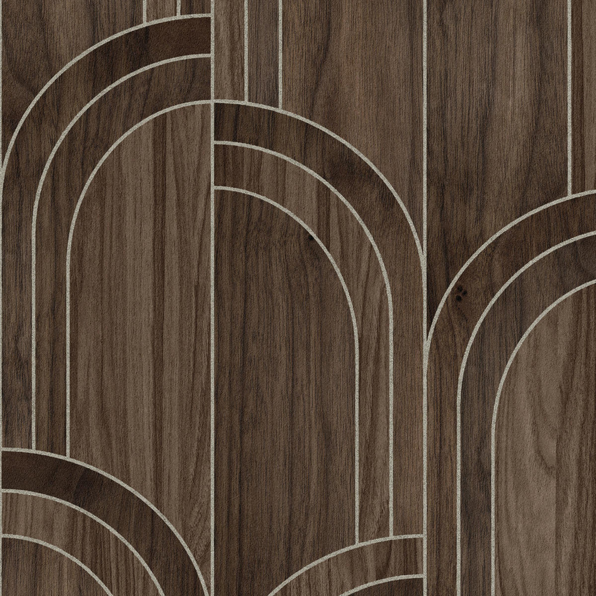 VLIESTAPETE - Modella Holz Walnuss - Braun, Papier/Kunststoff (52/1000cm) - Sublime