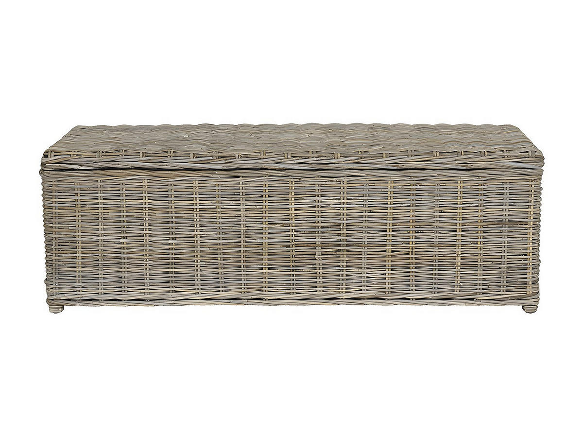 KOFFER zur Aufbewahrung GAO - Kabu - L130 x T45 x H44 cm - Grau - Grau, Naturmaterialien (45/44/130cm) - Vente-Unique