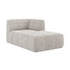 SOFAELEMENT Rechts Samt Stoff Beige - Creme/Schwarz, Holzwerkstoff/Kunststoff (101/77/175cm) - Makamii