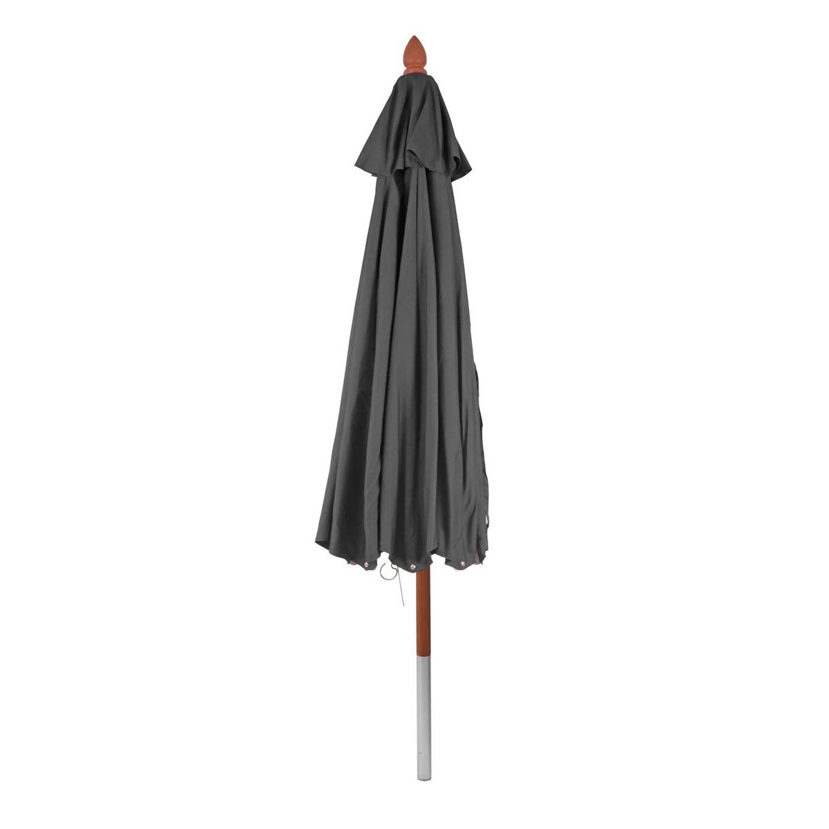 GASTRONOMIE SONNENSCHIRM RUND Anthrazit - Anthrazit, Holz (400/400cm) - MCW