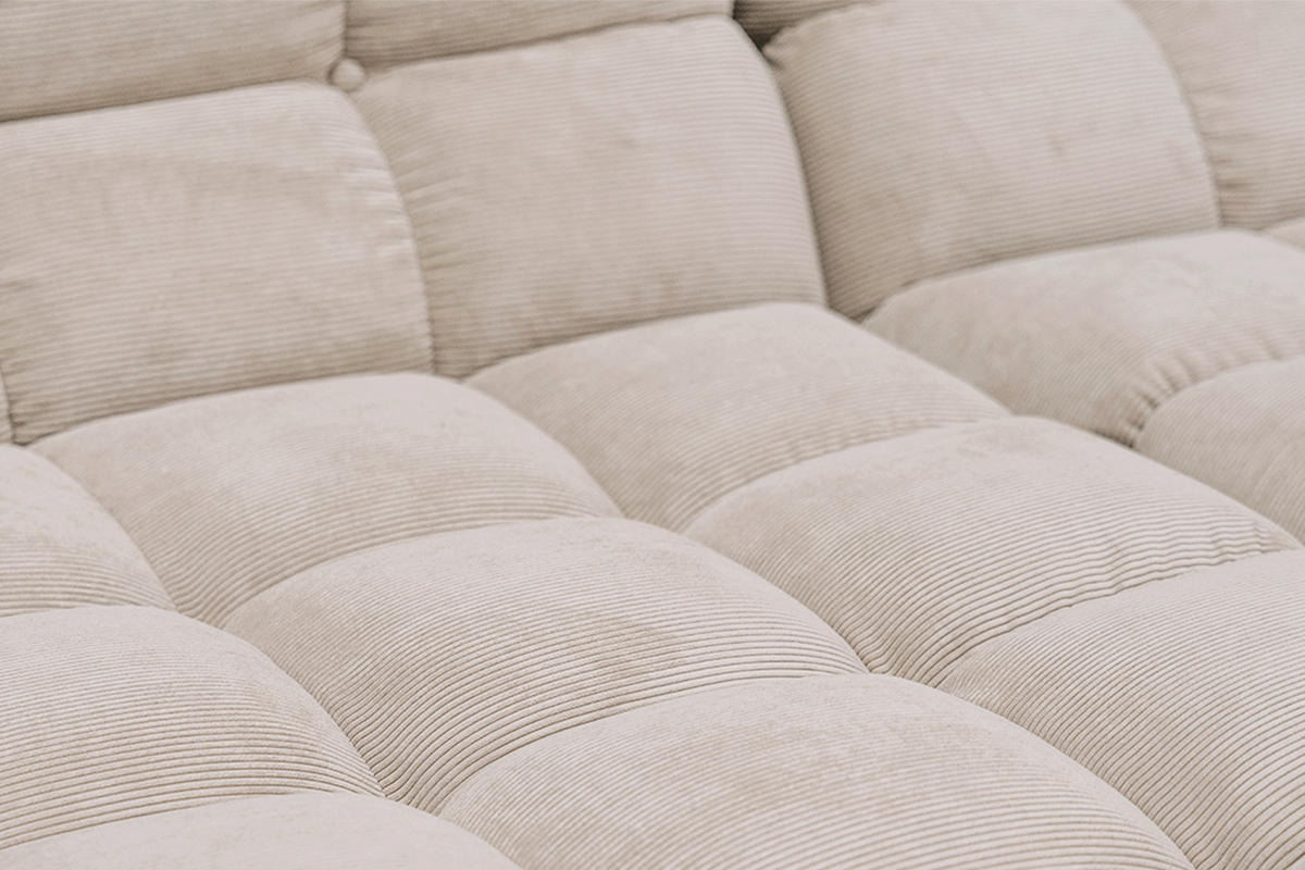 SITZGRUPPE VIVIEN 3ER SET Beige Cord - Beige, Kunststoff/Textil (359/85/510cm) - KAWOLA