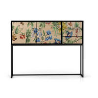 KONSOLE aus MDF mit 2 Türen und 3 Schubladen, florales Muster AMAZONIA - Multicolor, Holzwerkstoff (113/45/88cm) - RNT By Really Nice Things